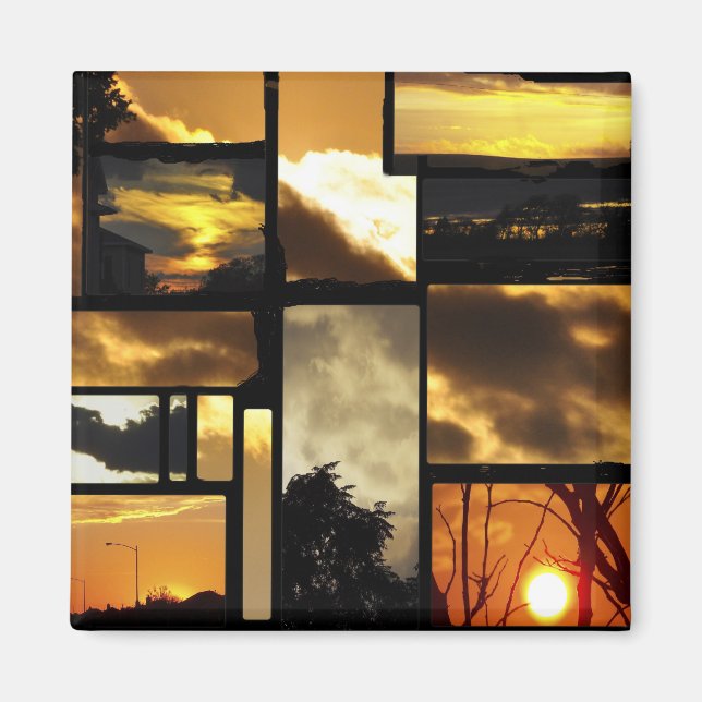 Magnet de soleil et de couchers de soleil nature (Devant)