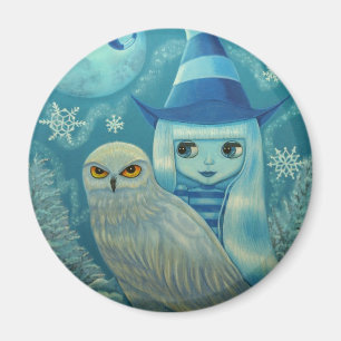Magnet de sorcière de Chouette neigeuse