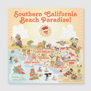 Magnet de souvenirs de Californie du Sud