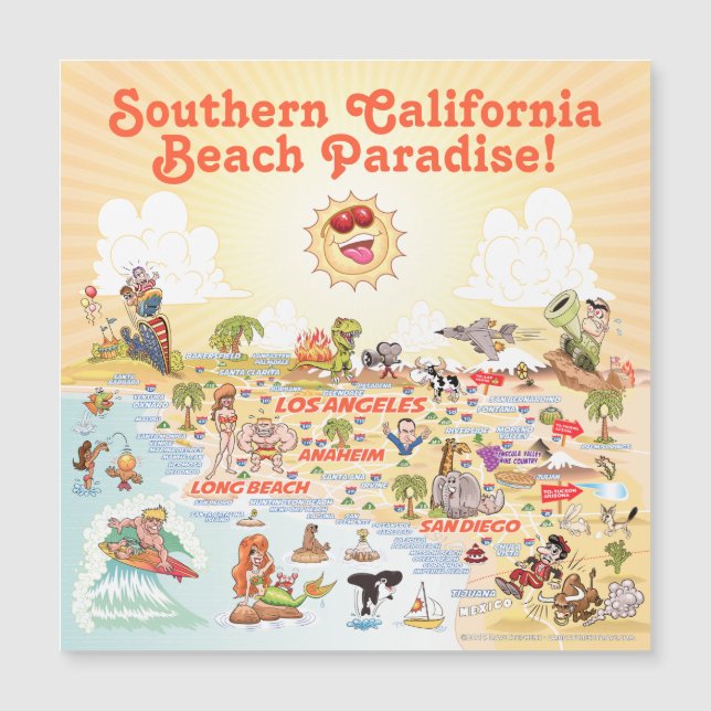 Magnet de souvenirs de Californie du Sud (Devant)
