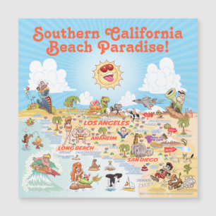 Magnet de souvenirs de Californie du Sud