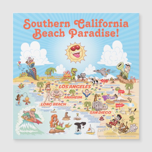 Magnet de souvenirs de Californie du Sud (Devant)