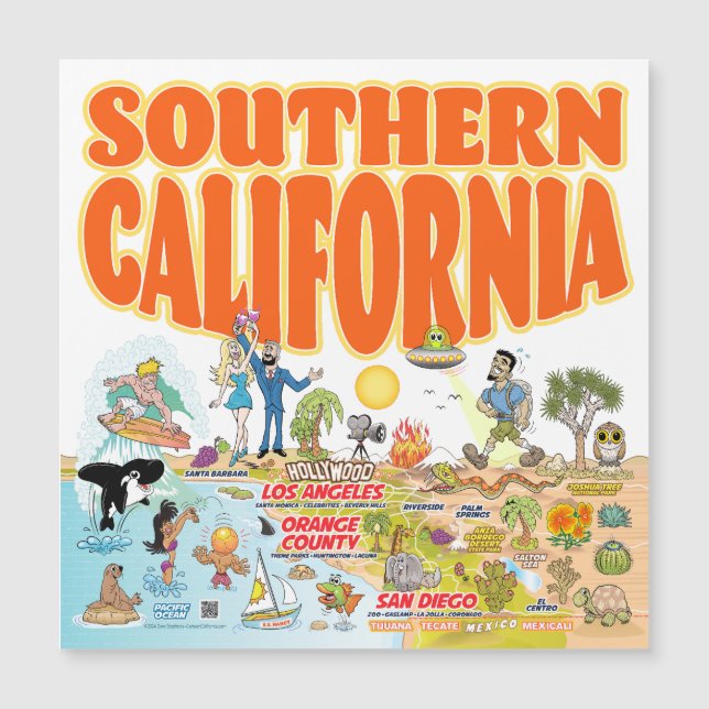 Magnet de souvenirs de Californie du Sud (Devant)