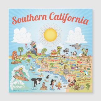 Magnet de souvenirs de Californie du Sud