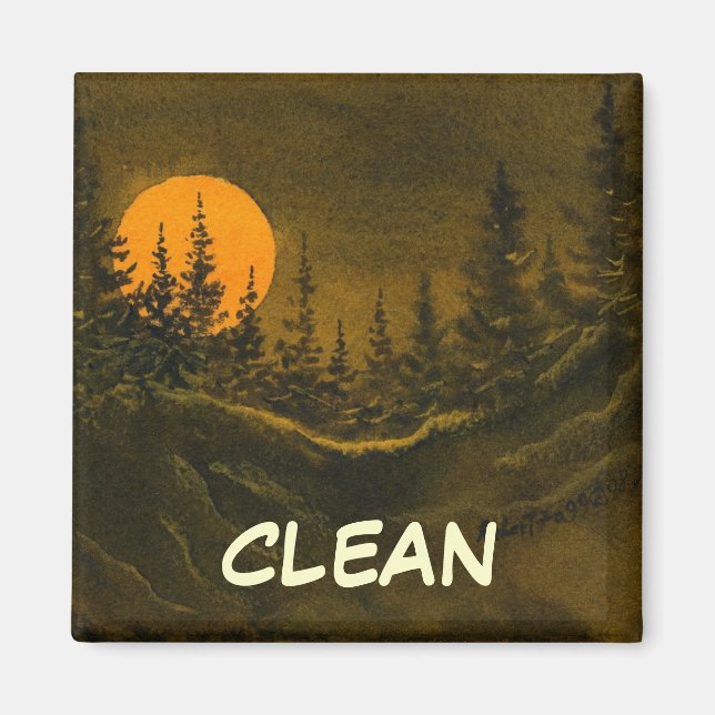 Magnet de statut de lave-vaisselle (Devant)