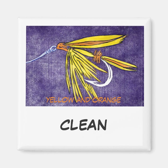 Magnet de statut de lave-vaisselle "jaune et orang (Devant)