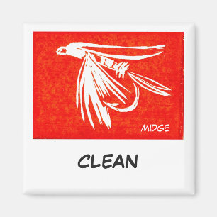 Magnet de statut de lave-vaisselle "rouge moyen"