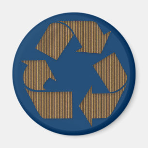 Magnet de symbole de recyclage de carton