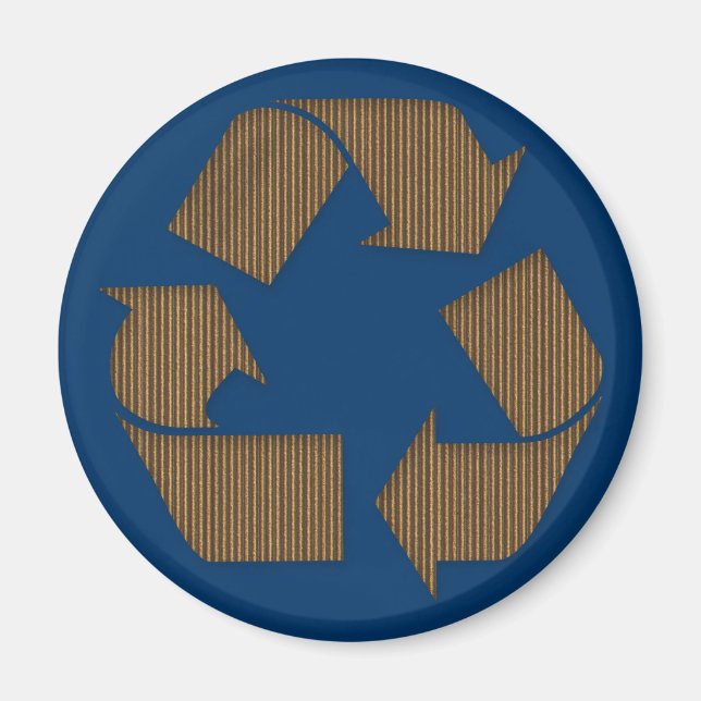 Magnet de symbole de recyclage de carton (Devant)