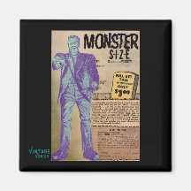 Magnet de taille de monstre vintage Voices