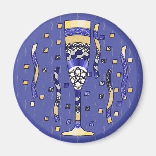 Magnet de toast du Nouvel An