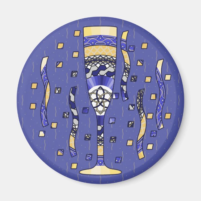 Magnet de toast du Nouvel An (Devant)