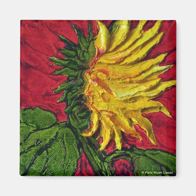 Magnet de tournesol jaune (Devant)