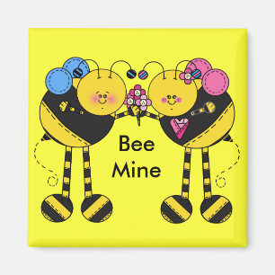 Magnet de Valentine de mine d'abeille