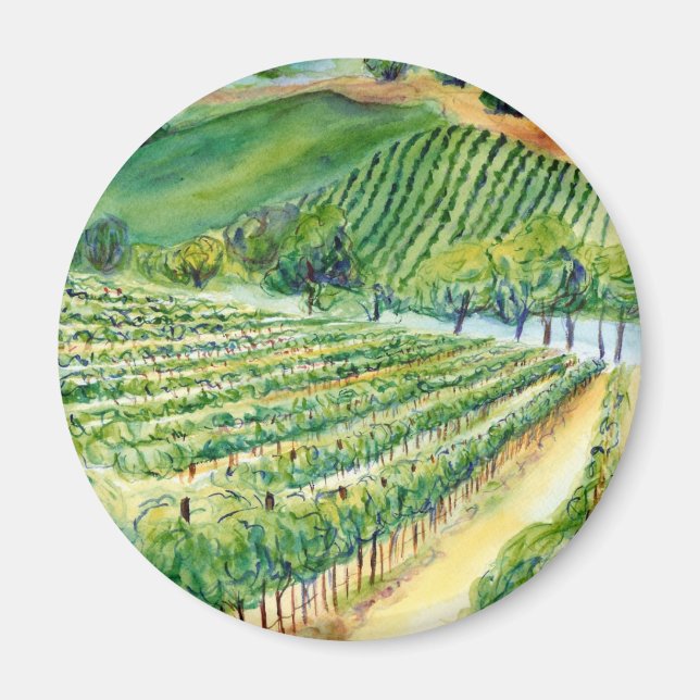 Magnet de vignoble californien (Devant)