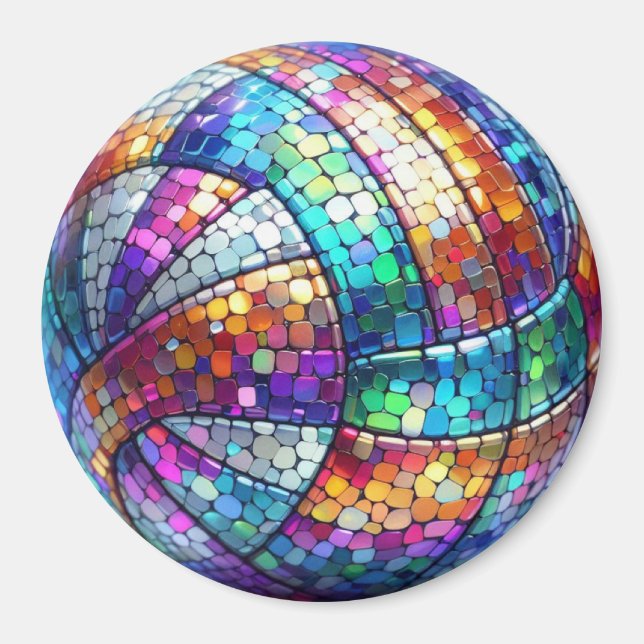 Magnet de volley-ball disco (Devant)