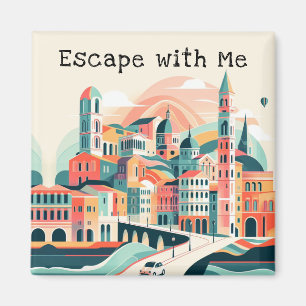 Magnet de voyage de rêve de Wanderlust Whimscape