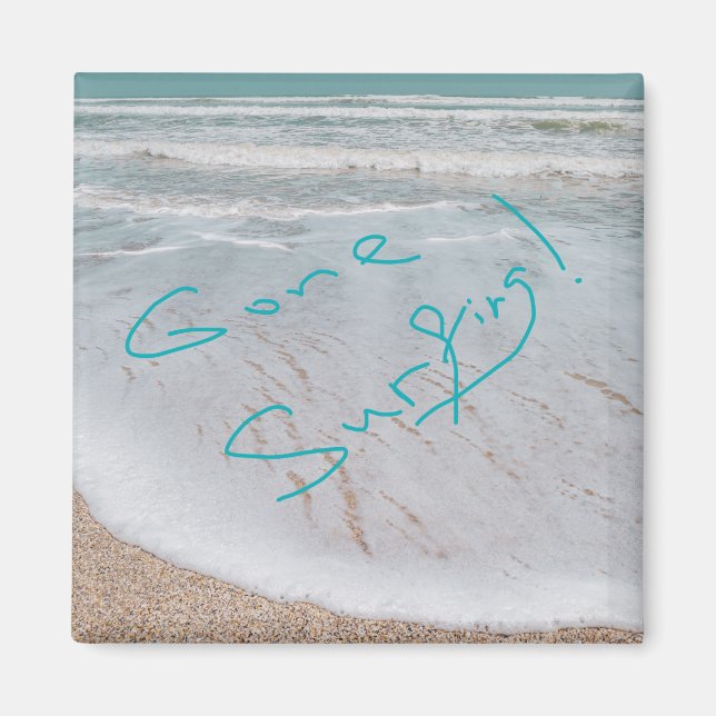 Magnet de voyage Gone Surfing Ocean Sea Beach (Devant)
