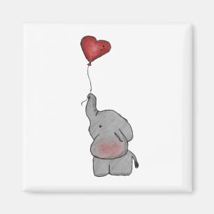 Magnet d'éléphants mignons