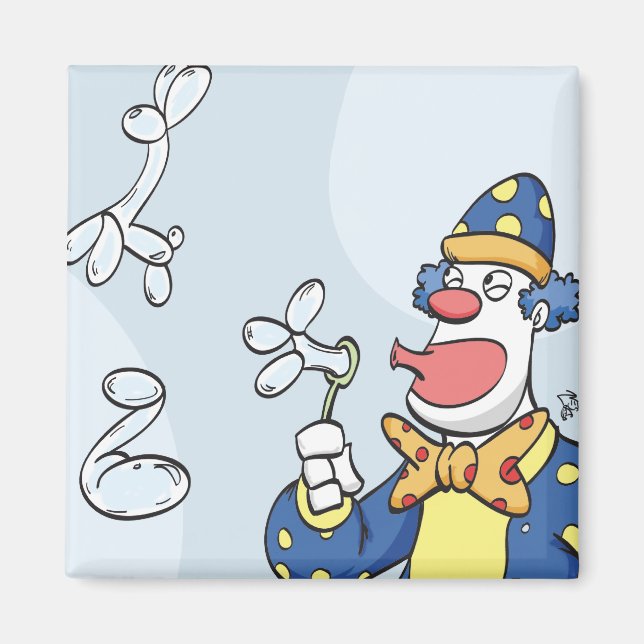 Magnet des bulles soufflantes de clown (Devant)