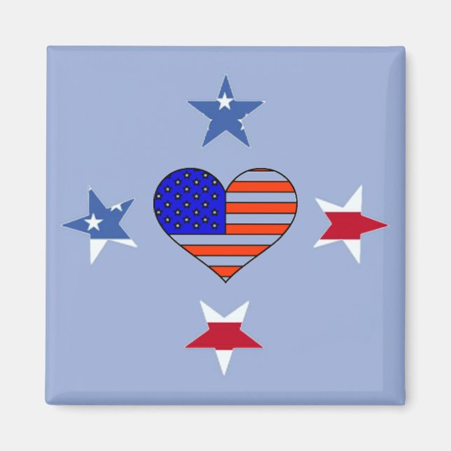 Magnet des étoiles patriotiques (Devant)