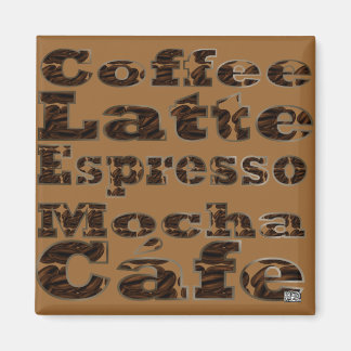 Magnet des mots de café