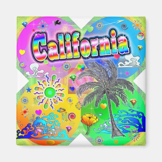 Magnet des saisons Quadro de Californie (Devant)