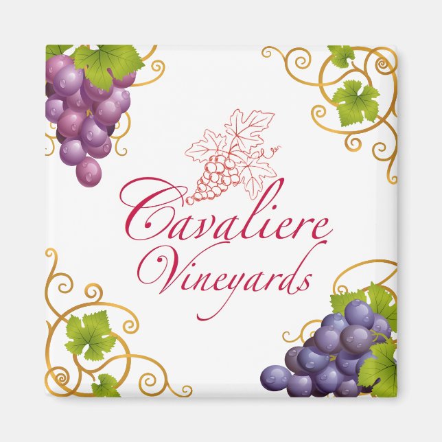 Magnet des vignobles de Cavaliere (Devant)
