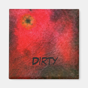 Magnet d'état du lave-vaisselle Abstrait "Black S