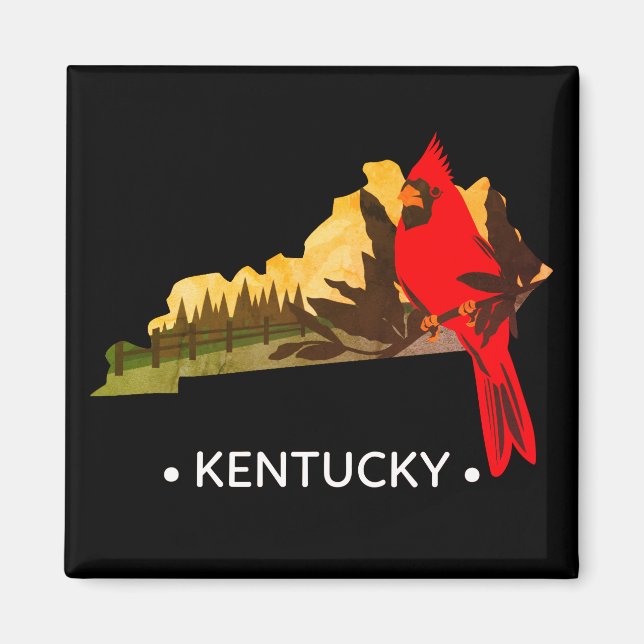 Magnet d'État vintage du Kentucky (Devant)