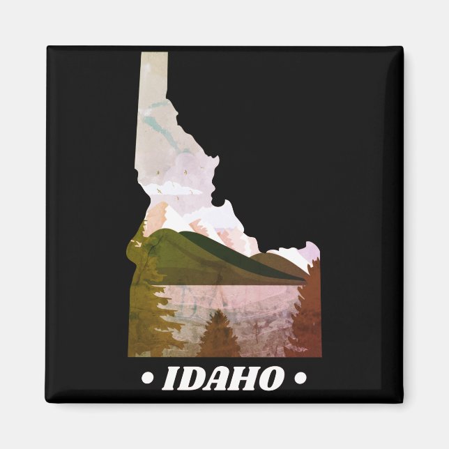 Magnet d'état vintage Idaho (Devant)
