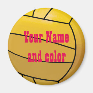 Magnet d'étiquettes de nom de ballon Polo d'eau p