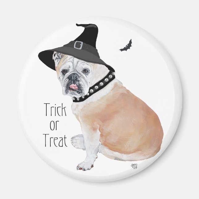 Magnet d'Halloween Bulldog anglais (Devant)
