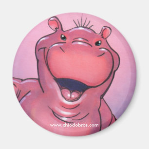 Magnet d'hippopotame mignon