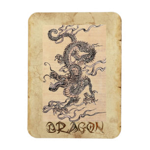 Magnet d'histoire de l'art japonais du Dragon vint