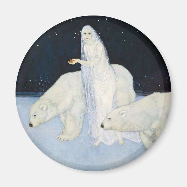 Magnet d'hiver de l'ours polaire - Edmund Dulac (Devant)