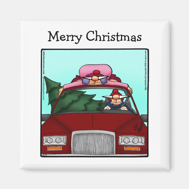 Magnet d'Humour de Noël de l'étouffement drôle (Devant)