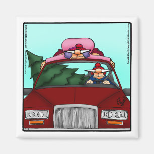 Magnet d'Humour de Noël de l'étouffement drôle