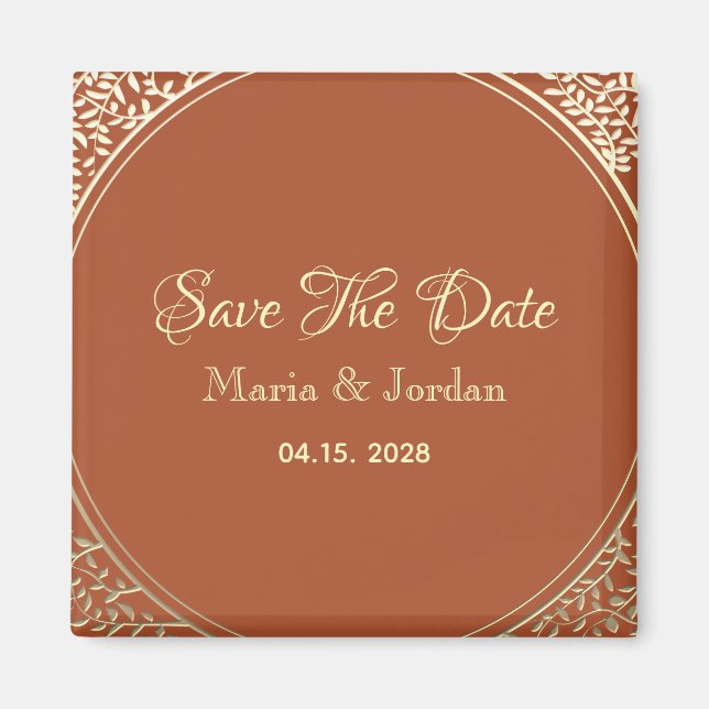 Magnet d'invitation à sauver la date de mariage en (Devant)