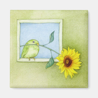 Magnet d'oiseaux de tournesol