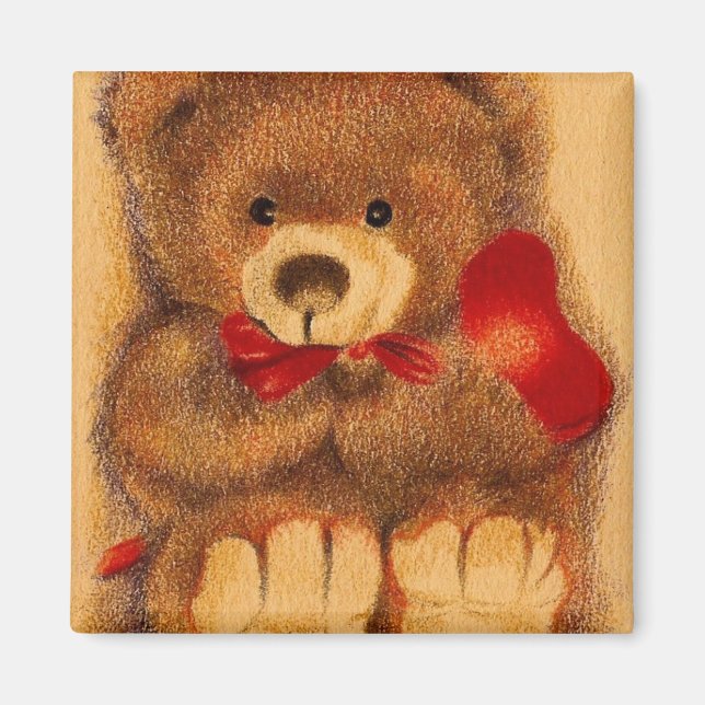 Magnet d'ours en peluche chéri (Devant)