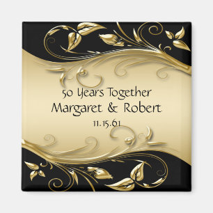 Magnet du 50e anniversaire de l'or et du noir