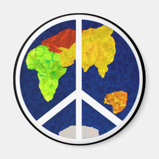 Magnet du bouton Paix sur Terre
