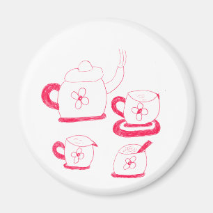 Magnet du bouton Tea Time