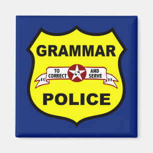 Magnet du Carré de la police de grammaire
