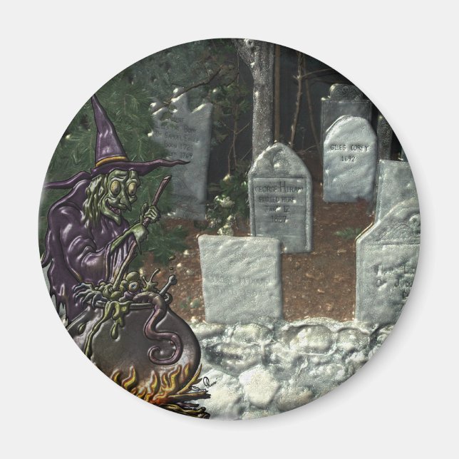 Magnet du cimetière de sorcière (Devant)