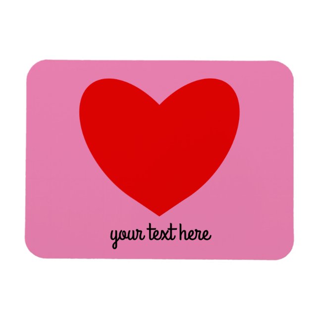 Magnet du coeur rouge n° 1 (Horizontal)