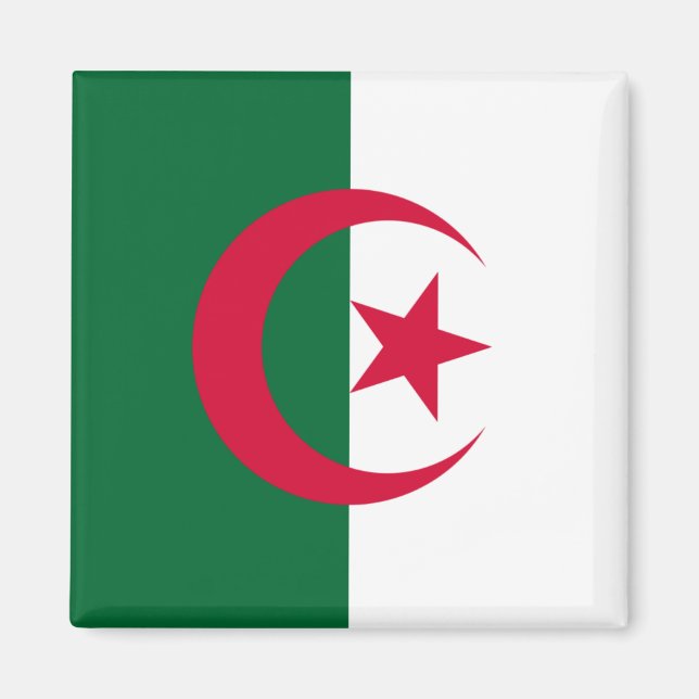Magnet du drapeau de l'Algérie (Devant)