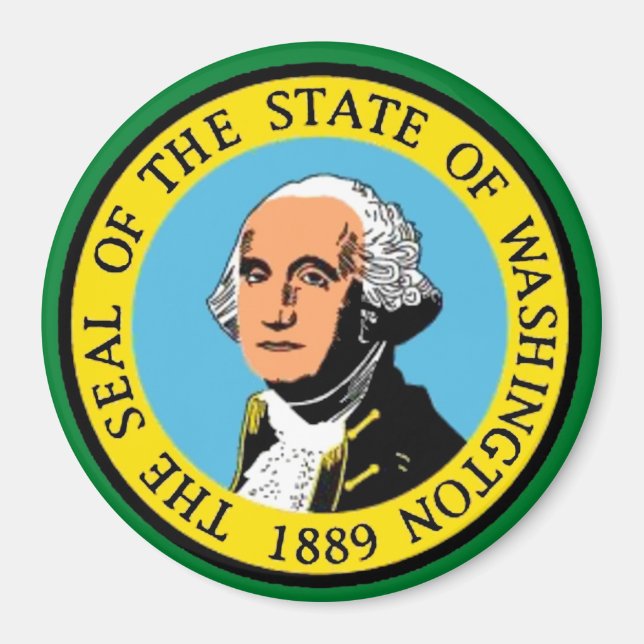 Magnet du drapeau de l'État de Washington (Devant)