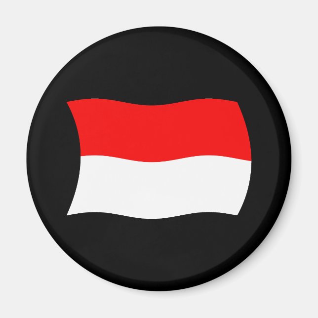 Magnet du drapeau de l'Indonésie (Devant)
